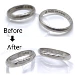 プラチナ製の結婚指輪の傷取り修理