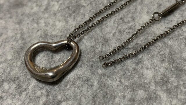 ティファニーのネックレスのチェーン切れ修理前