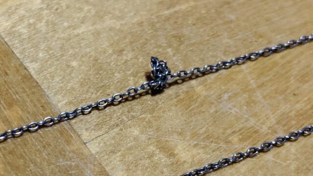 ティファニーのハートネックレスのチェーン切れ修理前