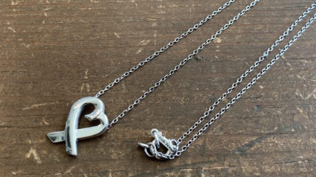 ティファニーのハートネックレスのチェーン切れ修理後