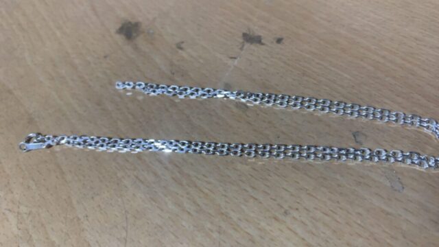 音符ハートネックレスの加工前